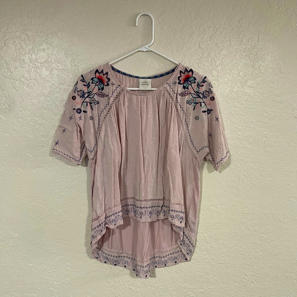 Flowy rose colored top